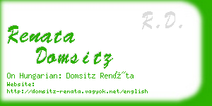 renata domsitz business card